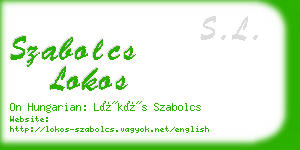 szabolcs lokos business card